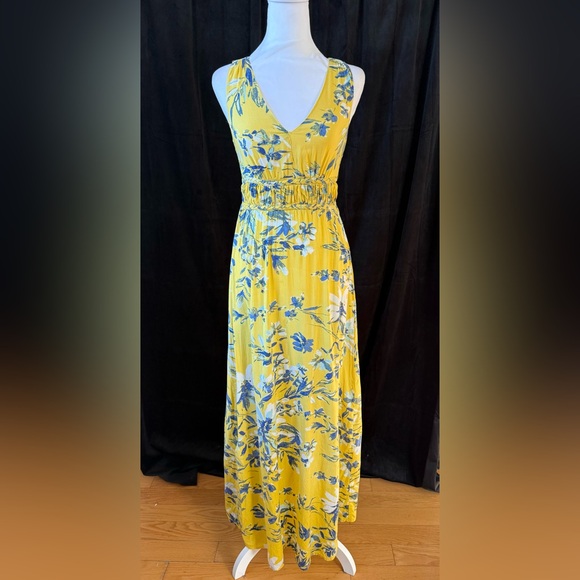 Japna yellow blue floral dress. Size XS - Picture 3 of 11